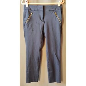 LOFT Outlet Petite Modern‎ Skinny Ankle Pants Womens 4P Zipper Pockets